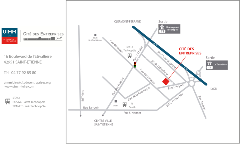 Plan d'accès UIMM Loire